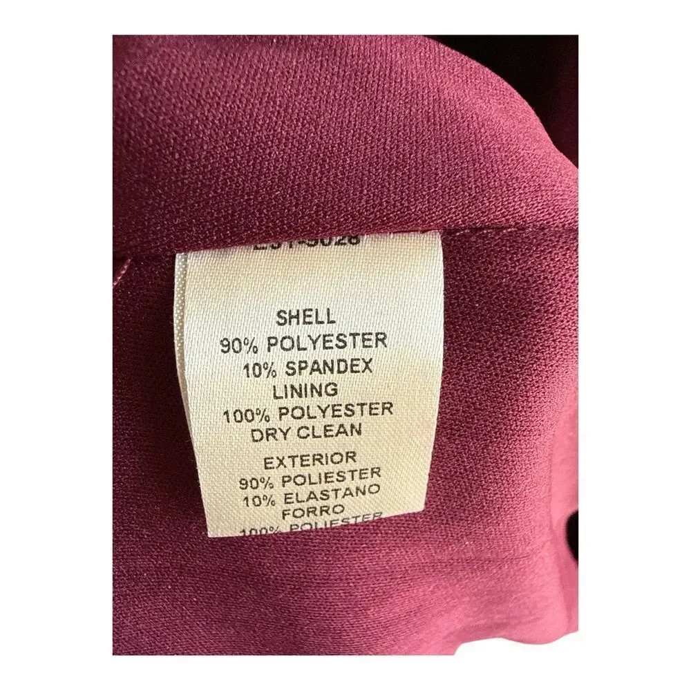 Eliza J. Luxurious Mock Neck Strapless Velvet Blouson Gown in Deep Wine Size 10